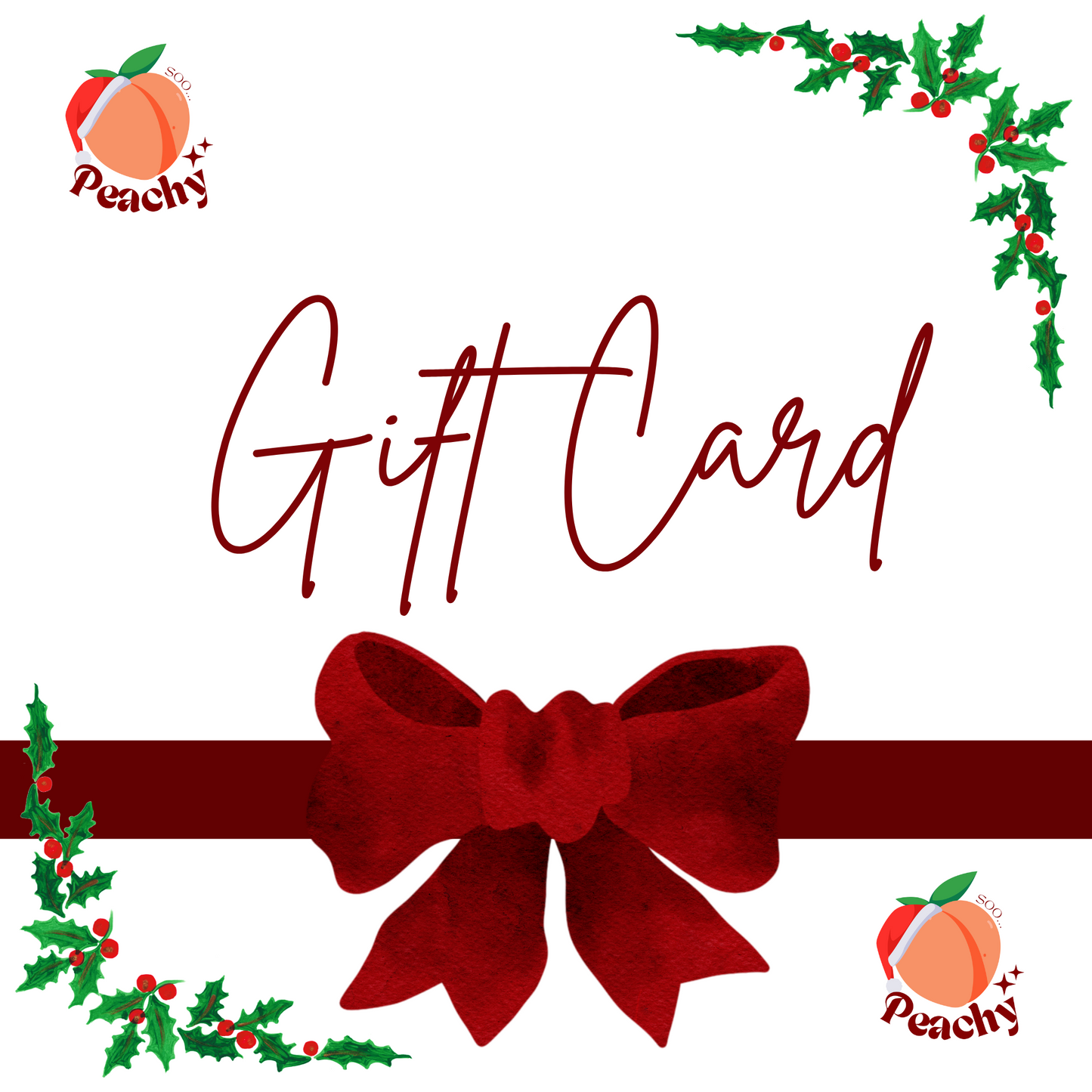 Soo Peachy Gift Card Christmas Edition!