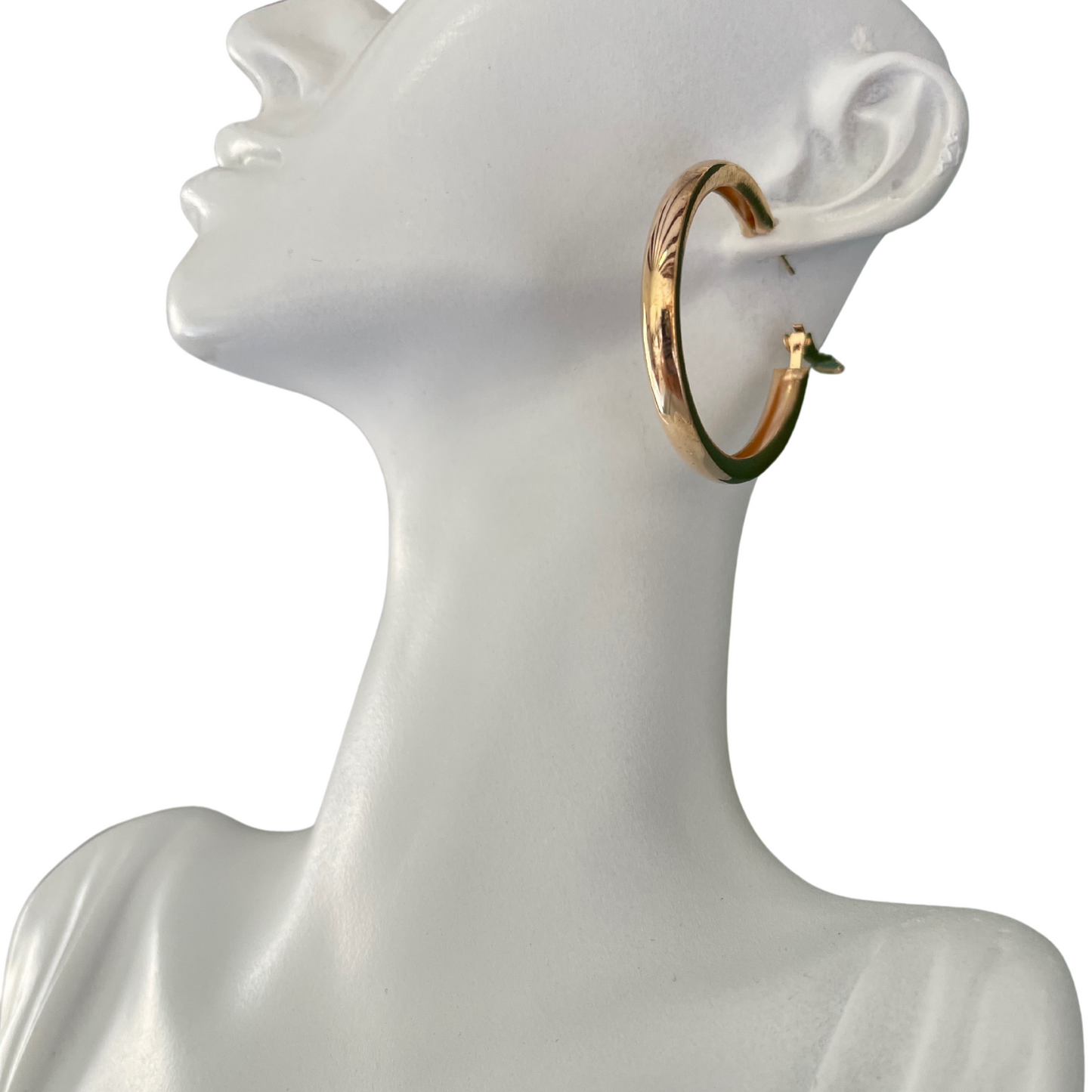 Thick Hoop Gold Plated Earrings