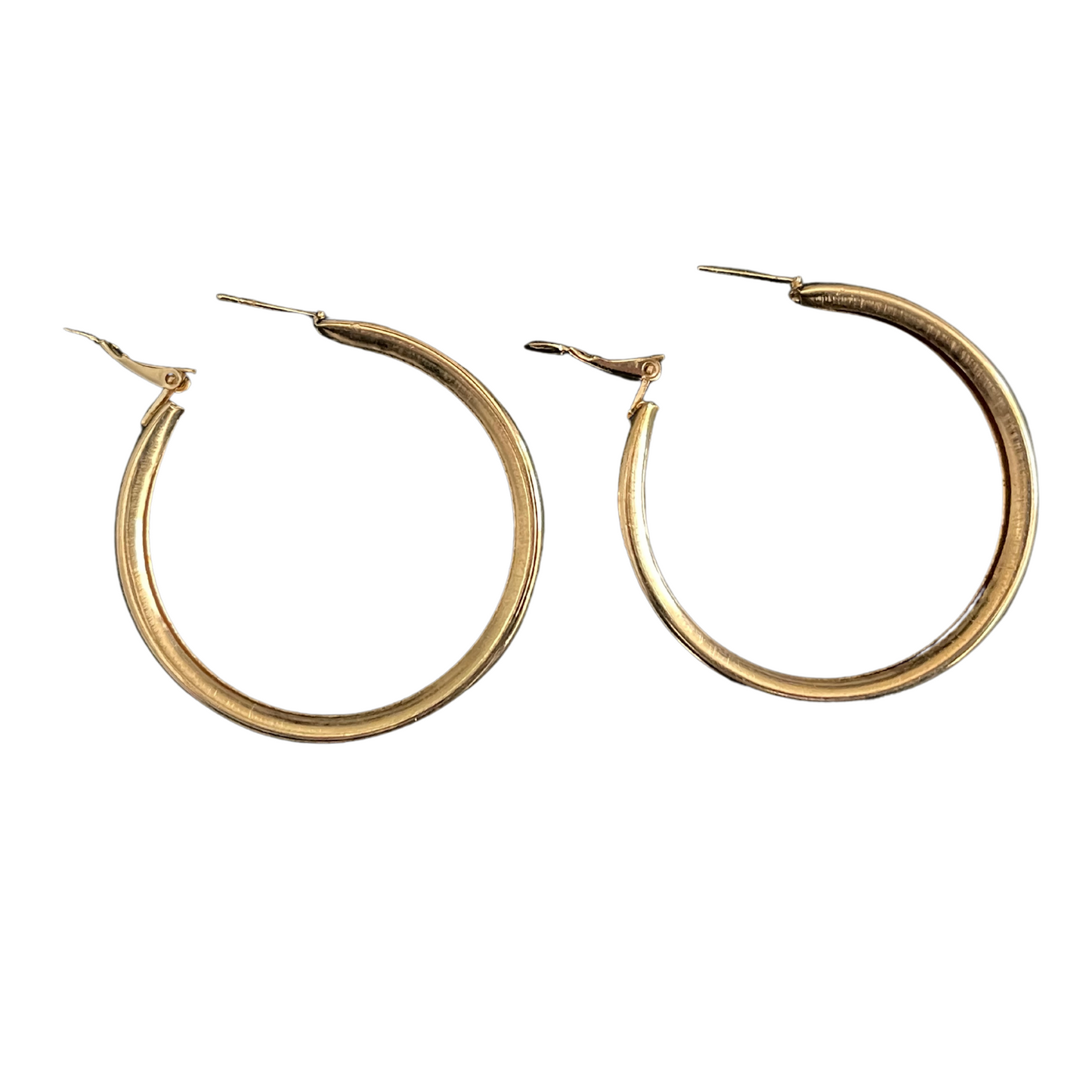 Big Thick Hoops Gold Plated Earrings