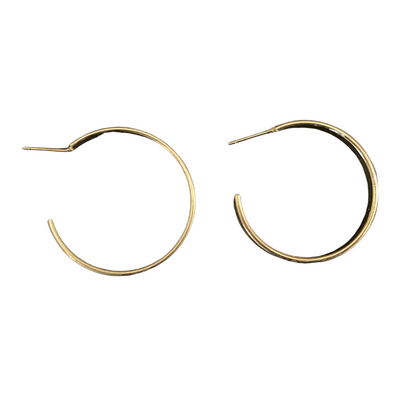 Medium Semi-Circle Gold Plated Hoop Earring