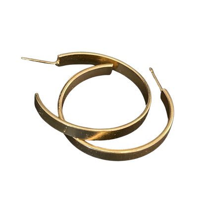 Medium Semi-Circle Gold Plated Hoop Earring