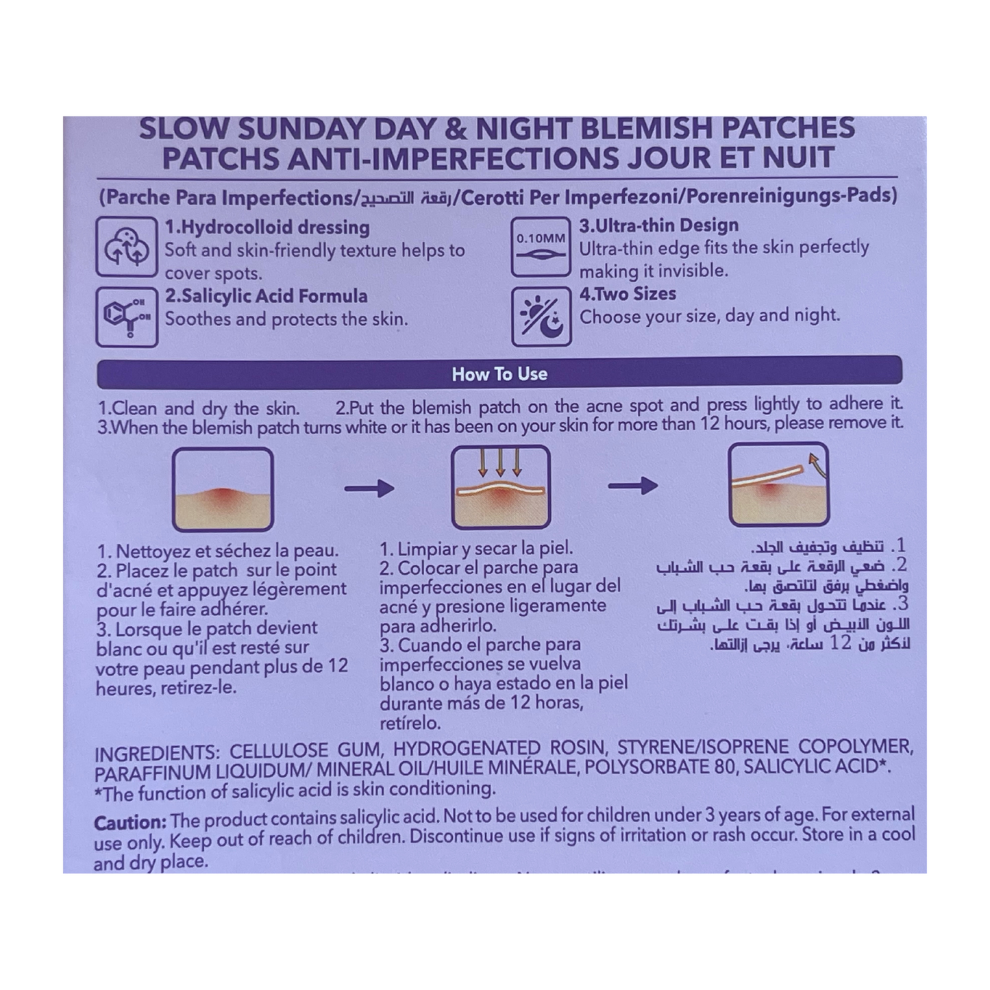 Salicylic Acid Blemish Patches K-Beauty Slow Sunday