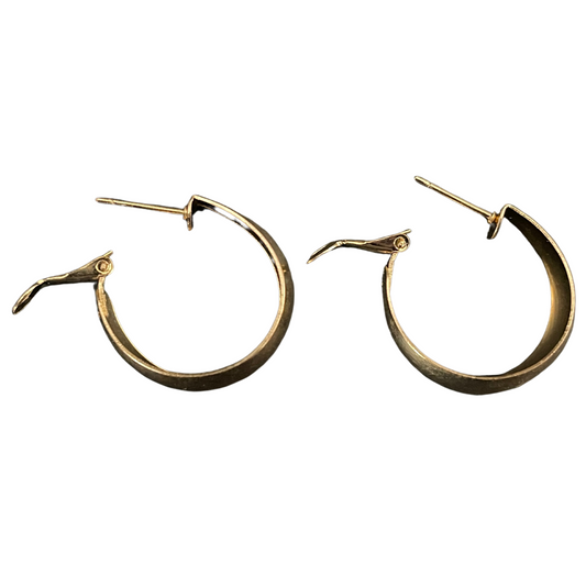 Thick Hoop Gold Plated Earrings