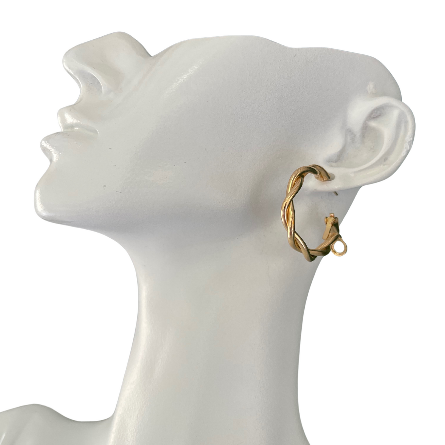 Braided Gold Plated Hoop Earrings