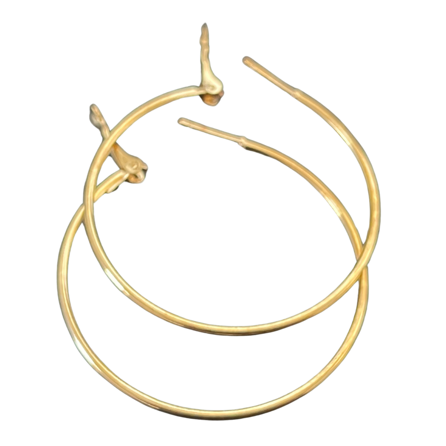 Big Classic Hoop Gold Plated Earrings