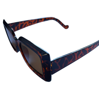 Fashionable Trendy Square Sunglasses Leopard