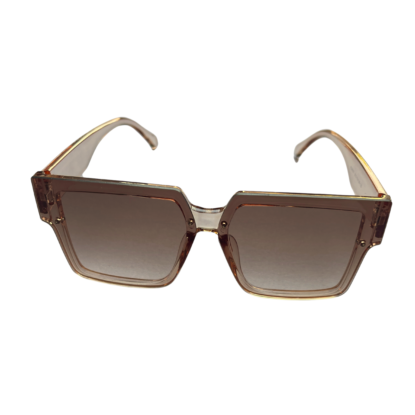 Fashionable Trendy Square Big Sunglasses Beige