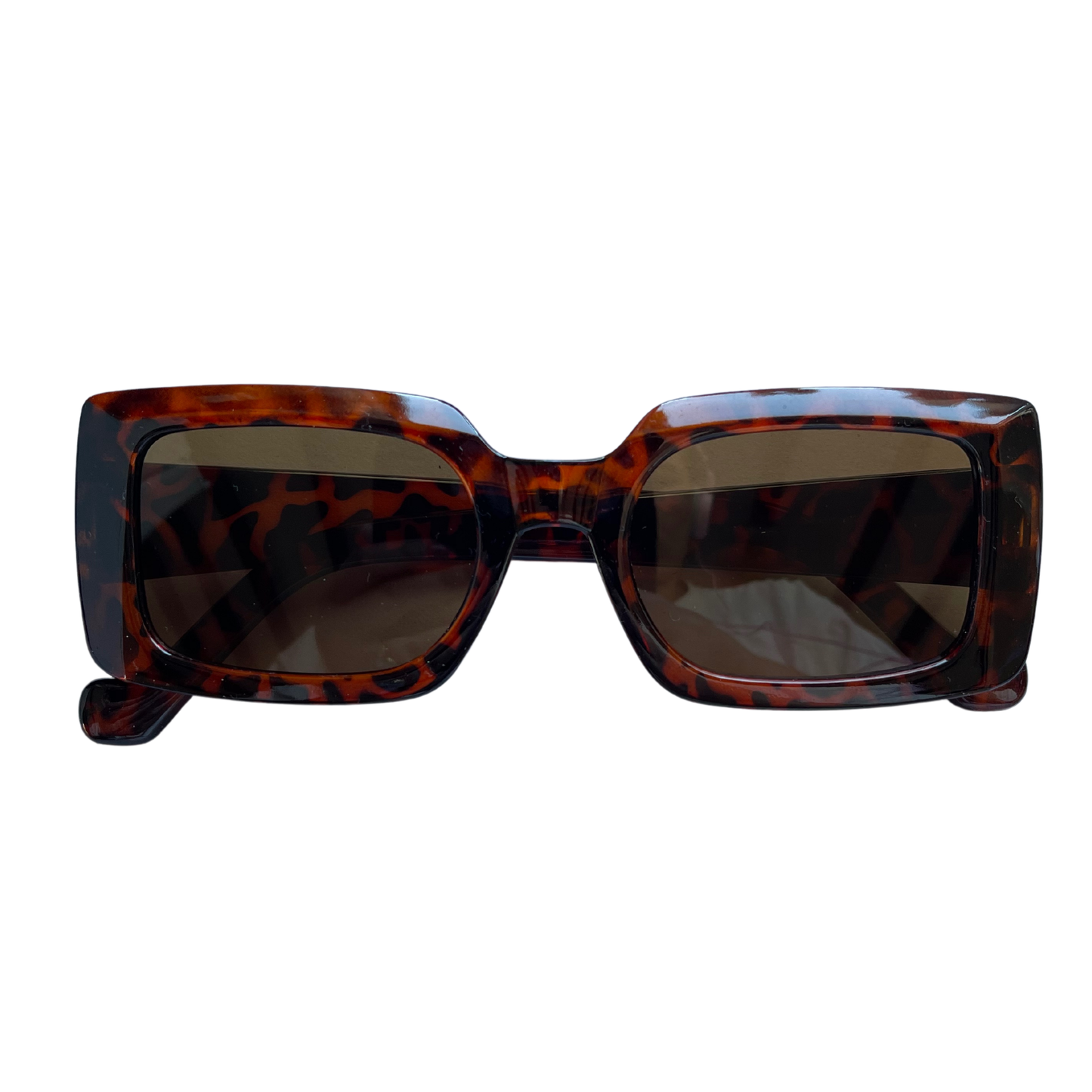 Fashionable Trendy Square Sunglasses Leopard