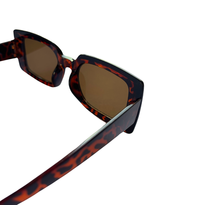 Fashionable Trendy Square Sunglasses Leopard