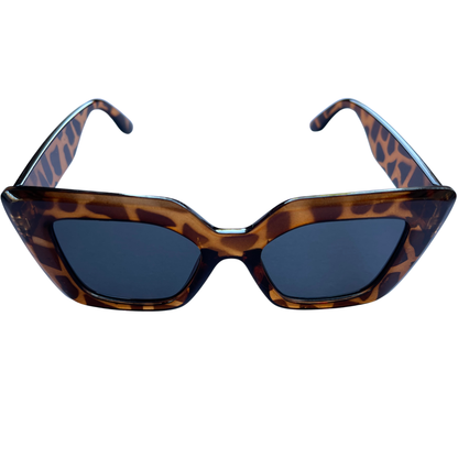 Fashionable Trendy Square Big Sunglasses Leopard