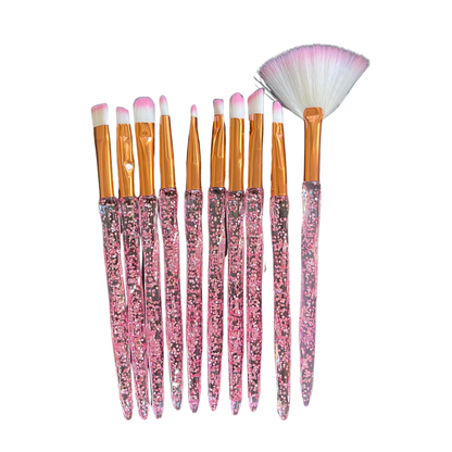 Glitter Makeup Eyeshadow Brushes 10pcs