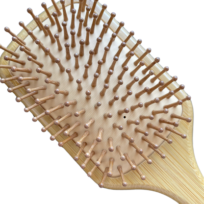 Bamboo Stimulating Hair Brush Square