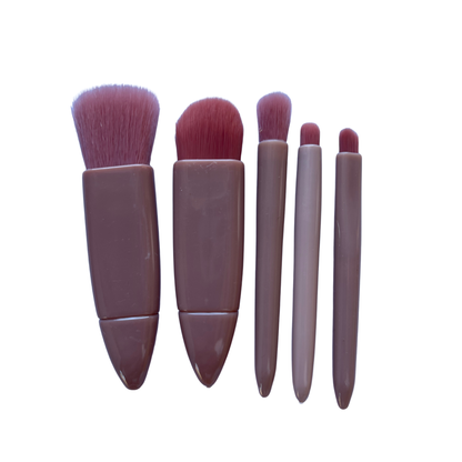 Travel Makeup Brushes in a Portable Case with Mirror