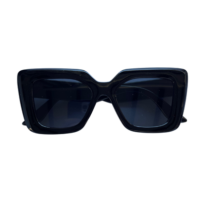 Fashionable Trendy Square Big Sunglasses Black