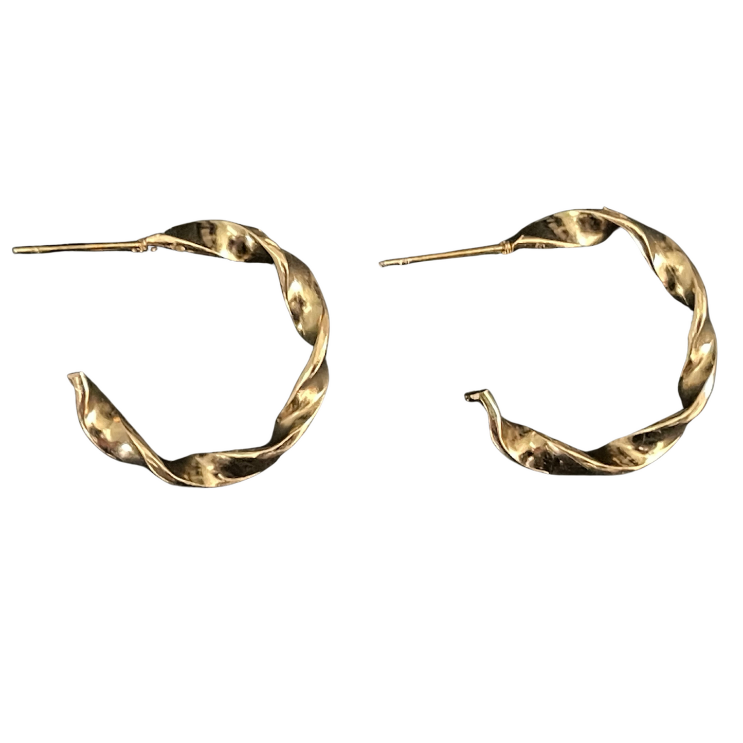 Spiral Small Gold Plated Hoop Earrings