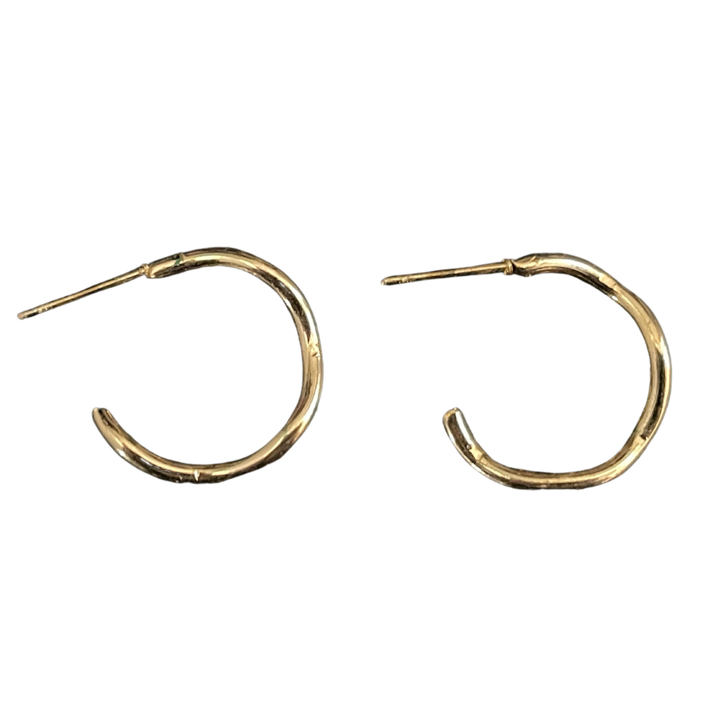 Wavy Hoop Gold Plated Earrings