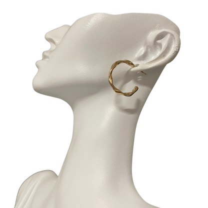 Twirl Small Hoop Gold Plated Earrings