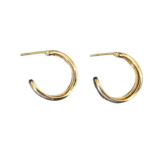 Classic Wiggly Bar Gold Plated Earrings